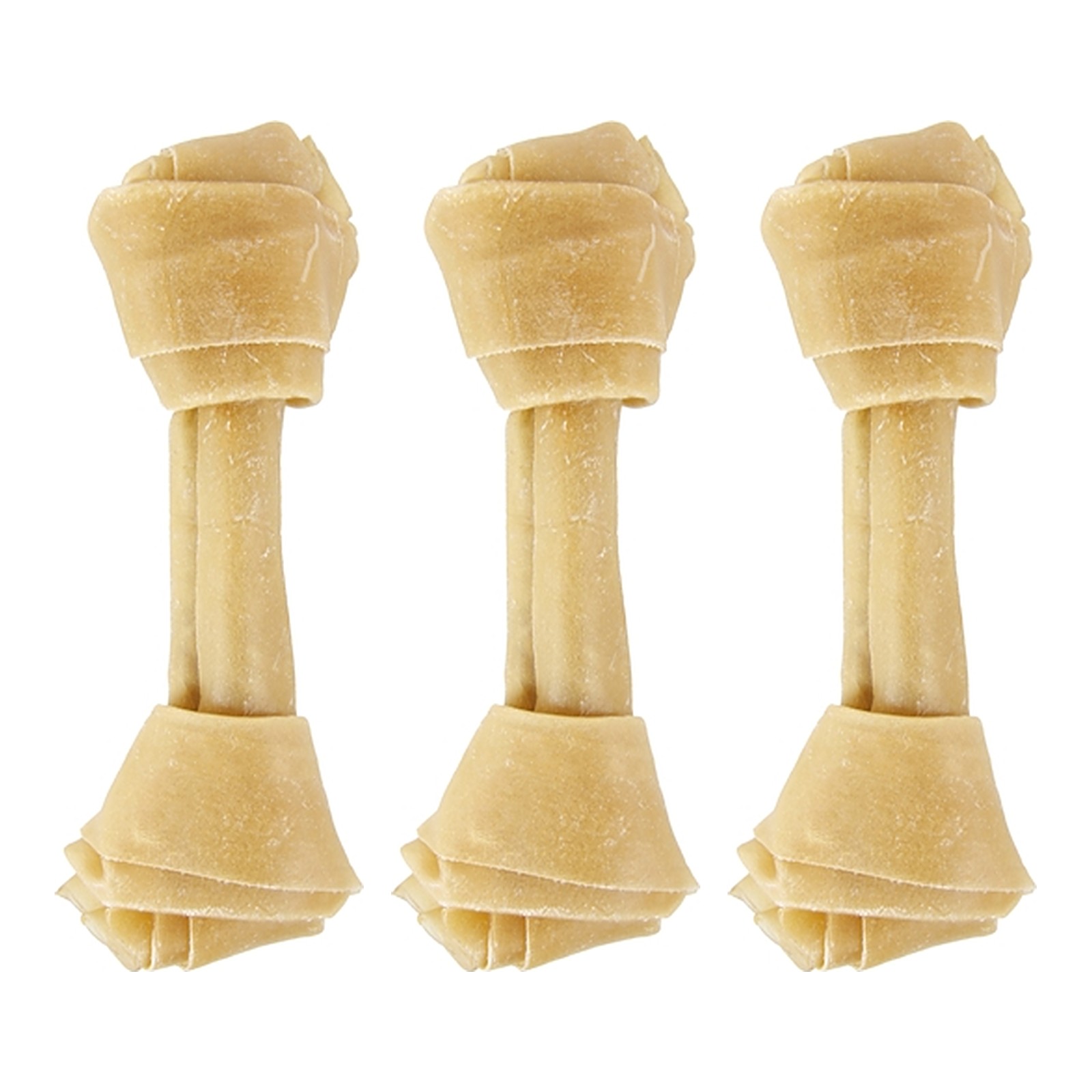 Petsnack geknoopt bot buffelhuid 10 inch 160 g – multipack 3 x 5 stuks - Afbeelding 1