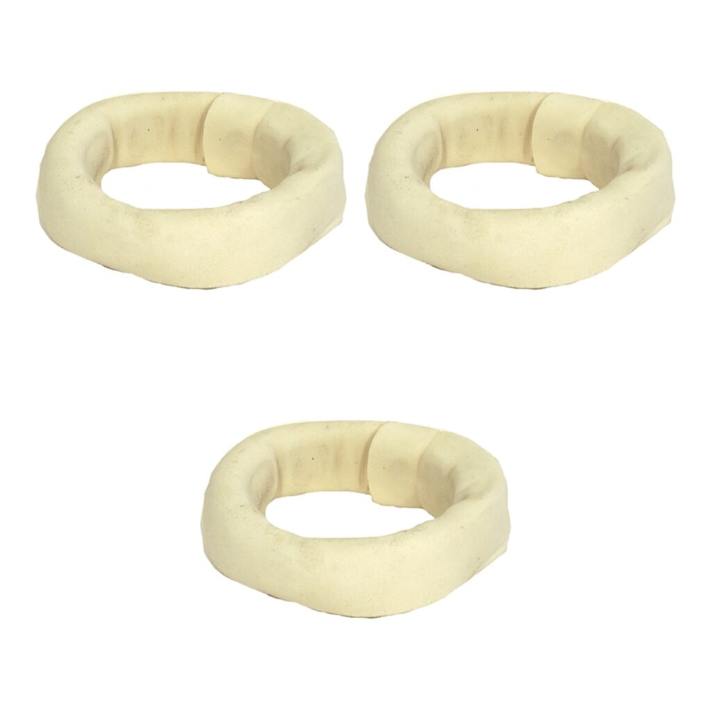 Petsnack kauwsnack ring wit 220 g buffelhuid – multipack 3 x 2 stuks