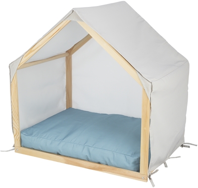Trixie hondenmand tent Lias hout zand/blauw 88 x 61 x 89 cm