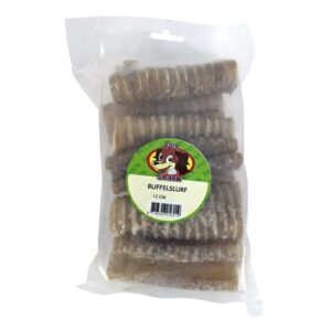 Petsnack buffelslurf 12 cm 250-300 g – kauwsnack voor honden - Afbeelding 4