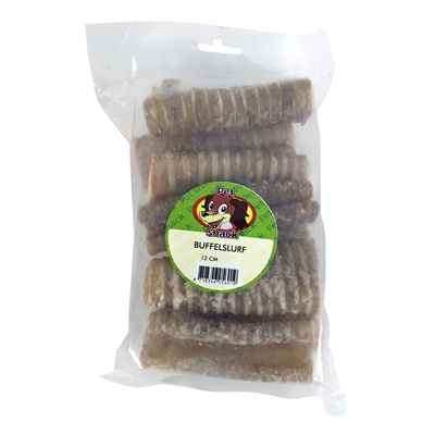 Petsnack buffelslurf 12 cm 250-300 g – kauwsnack voor honden