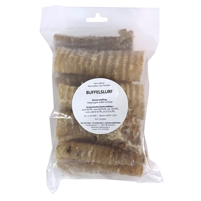 Petsnack buffelslurf 12 cm 250-300 g – kauwsnack voor honden