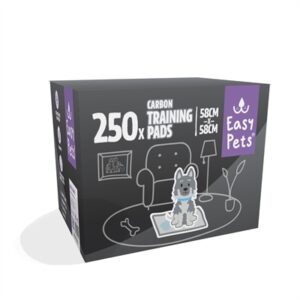 Easypets puppy training pads carbon 58 x 58 cm – 250 stuks - Afbeelding 1