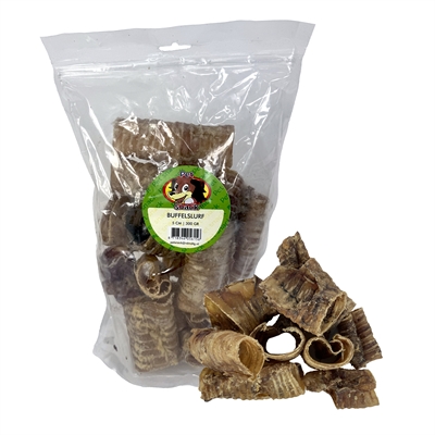 Petsnack buffelslurf 5 cm 250 g – kleine kauwsnack voor honden