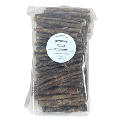 Petsnack buffeltwist 780 g – gedraaide kauwsnack van waterbuffel