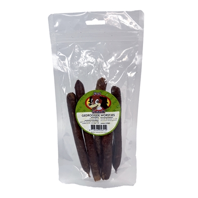 Petsnack gedroogde worstjes 5 stuks – kip en rund, ca. 100 g