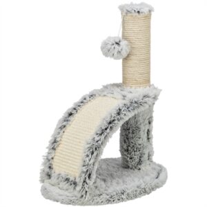 Trixie Junior krabpaal Harvey met borstel wit/zwart 43 cm - Afbeelding 1