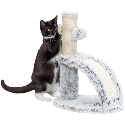 Trixie Junior krabpaal Harvey met borstel wit/zwart 43 cm