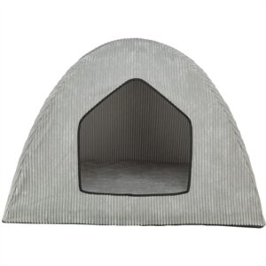 Trixie hondenmand tent Jonna Vital ribstof lichtgrijs 100 x 70 x 70 cm - Afbeelding 1