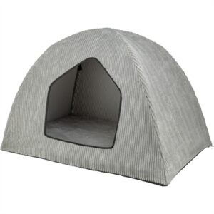 Trixie hondenmand tent Jonna Vital ribstof lichtgrijs 100 x 70 x 70 cm - Afbeelding 4