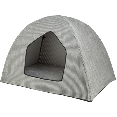 Trixie hondenmand tent Jonna Vital ribstof lichtgrijs 100 x 70 x 70 cm
