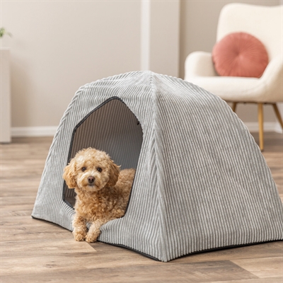 Trixie hondenmand tent Jonna Vital ribstof lichtgrijs 100 x 70 x 70 cm