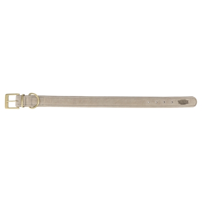 Trixie halsband hond Pure leer lichtgrijs S-M 31-37 x 3 cm