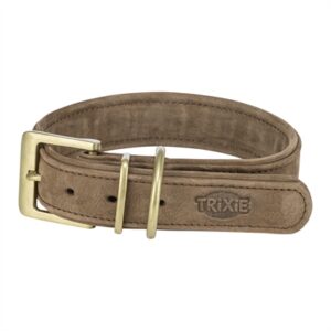 Trixie halsband hond Pure leer bruin S-M 31-37 x 3 cm - Afbeelding 1