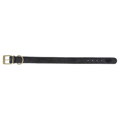 Trixie halsband hond Pure leer zwart M 36-43 x 3 cm