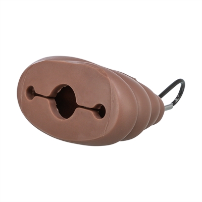 Trixie poepzakhouder drol-emoji bruin 8 x 5 cm met 15 zakjes, 4 stuks