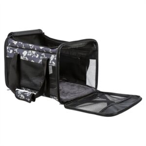 Trixie hondentas Adrina met print zwart 42 x 26 x 27 cm – tot 7 kg - Afbeelding 1