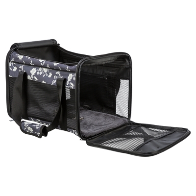 Trixie hondentas Adrina met print zwart 42 x 26 x 27 cm – tot 7 kg