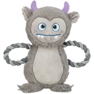 Trixie hondenspeelgoed Be Eco monster gerecycled pluche grijs 33 cm - Afbeelding 1