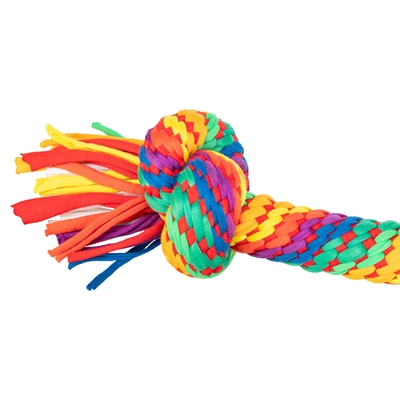 Trixie flostouw regenboog 91 cm – lang touw met knopen