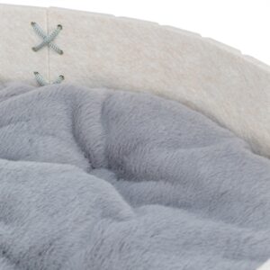 Trixie kattenmand Emelie vilt ovaal zand/grijs 50 x 42 x 9 cm - Afbeelding 6