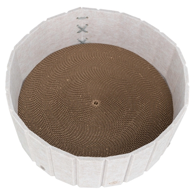Trixie krabmat kattenmand met vilten rand crème 38 x 38 x 16 cm