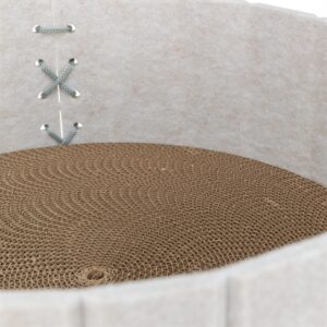 Trixie krabmat kattenmand met vilten rand crème 38 x 38 x 16 cm - Afbeelding 5