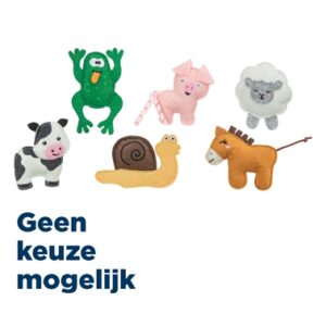 Trixie kattenspeelgoed boerderijdieren vilt met catnip 8-11 cm – 48 stuks - Afbeelding 1