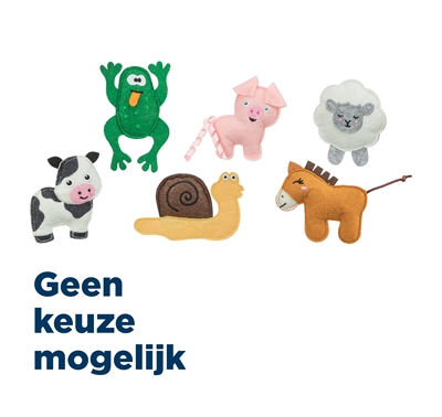 Trixie kattenspeelgoed boerderijdieren vilt met catnip 8-11 cm – 48 stuks
