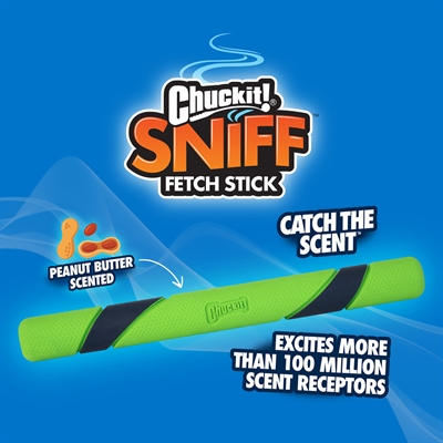 Chuckit Sniff Fetch Stick apporteerstok pindakaasgeur 28 x 3 x 2,5 cm