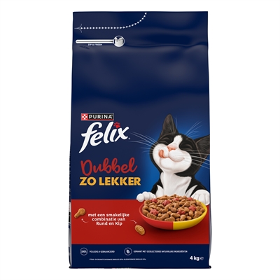 Felix kattenvoer Dubbel Zo Lekker rund, kip en rode biet 4 kg