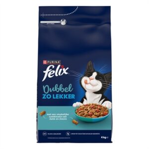 Felix kattenvoer Dubbel Zo Lekker zalm, zeevis en rode biet 4 kg - Afbeelding 1