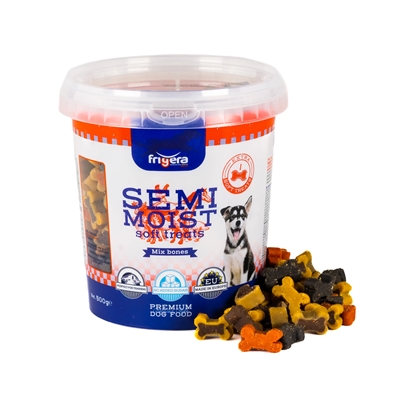 Frigera Soft Treats mix botjes 500 g – zachte hondensnack