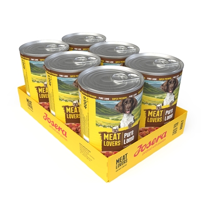 Josera Meat Lovers hondenvoer Pure lam 6 x 400 g – monoproteïne