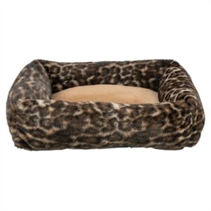 Trixie hondenmand Leo hoekig panterprint bruin 80 x 60 cm - Afbeelding 1