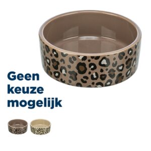 Trixie voerbak/drinkbak Leo keramiek panterprint 2,5 l 22 x 22 x 9 cm - Afbeelding 1