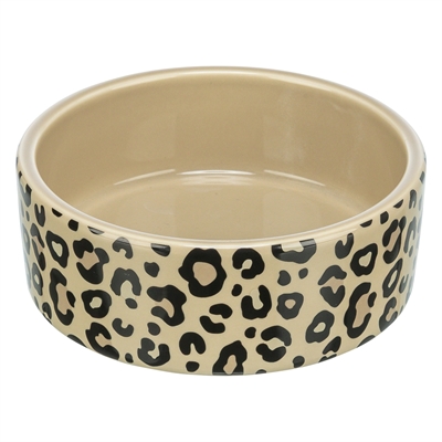 Trixie voerbak/drinkbak Leo keramiek panterprint 2,5 l 22 x 22 x 9 cm