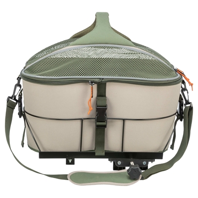 Trixie fietsmand hond voor bagagedrager olijfgroen/beige – tot 10 kg