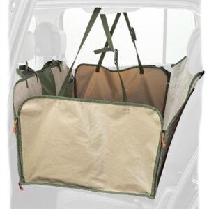 Trixie autobeschermdeken omkeerbare hoes olijfgroen/beige 161 x 210 cm - Afbeelding 1