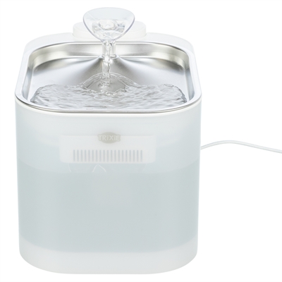 Trixie drinkfontein Aqua Square kunststof/rvs wit 23,5 x 16 x 15,5 cm