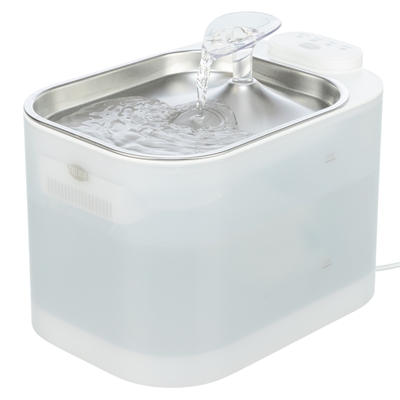 Trixie drinkfontein Aqua Square kunststof/rvs wit 23,5 x 16 x 15,5 cm