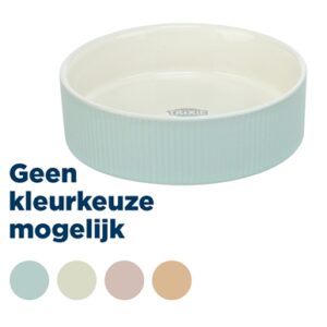 Trixie voerbak/drinkbak keramiek assorti 12 x 12 x 3,5 cm - Afbeelding 1