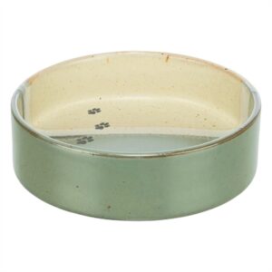 Trixie voerbak/drinkbak met pootprint keramiek groen/beige 12 x 12 x 3,5 cm - Afbeelding 4