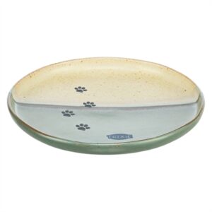 Trixie voerbak/drinkbak met pootprint keramiek groen/beige 16 x 16 x 2 cm - Afbeelding 4