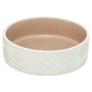 Trixie voerbak/drinkbak patroon keramiek wit/beige 16 x 16 x 6 cm - Afbeelding 1