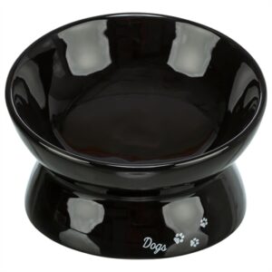 Trixie voerbak/drinkbak Dogs keramiek verhoogd zwart 17 x 17 x 13,5 cm - Afbeelding 1