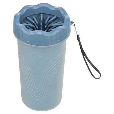 Trixie pootreiniger donkergrijs/blauw L-XL – siliconen lamellen