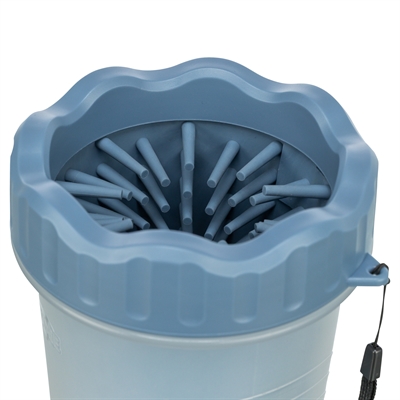 Trixie pootreiniger donkergrijs/blauw L-XL – siliconen lamellen