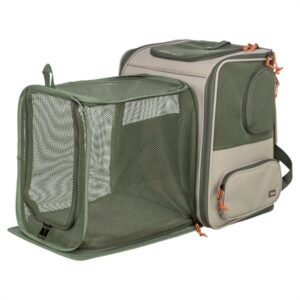 Trixie rugzak Rocco beige/olijfgroen 40 x 30 x 42 cm – tot 10 kg - Afbeelding 1