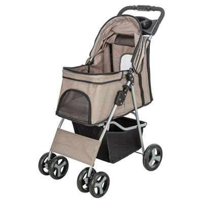 Trixie hondenbuggy taupe – voor honden en katten tot 15 kg